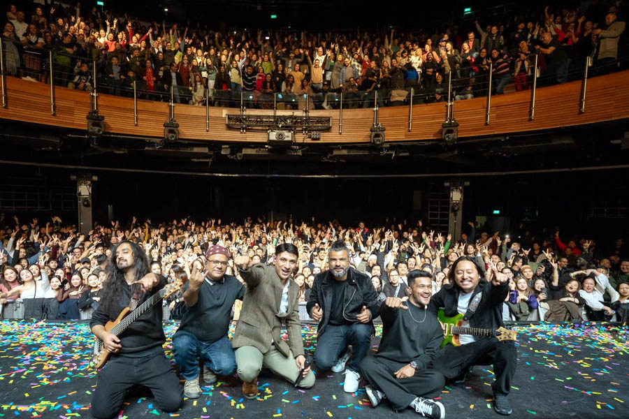 Pokhareli band Kandara made its debut performance in London