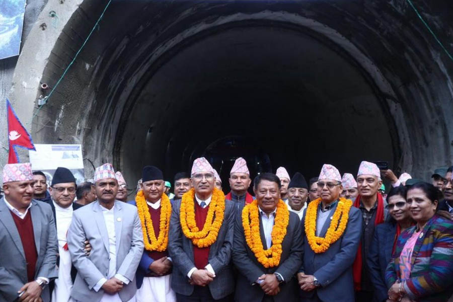 Siddhababa Tunnel in Dobhan, Palpa, along the Siddharth Highway breakthrough