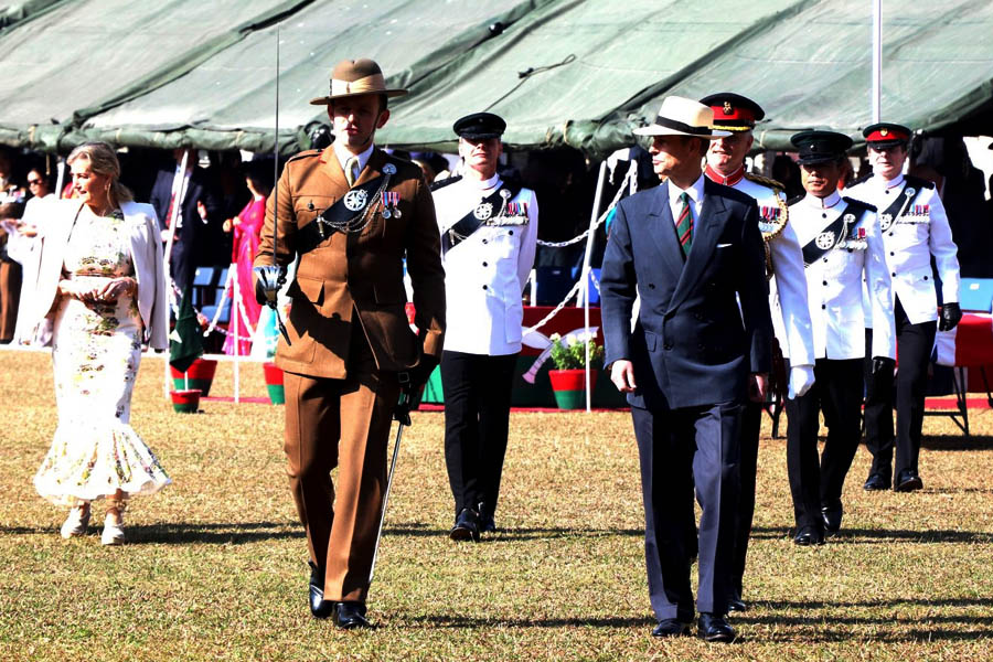 The Prince and Princess of Edinburgh, along with the Duke of Edinburgh, the Princess of Wales, and the Duchess of Sussex, visit the Gurkha Army Training Centre in Nepal.