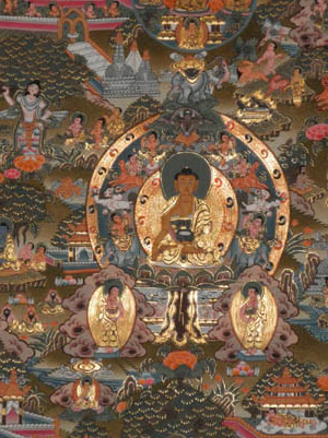 Buddha Life Story Thangka