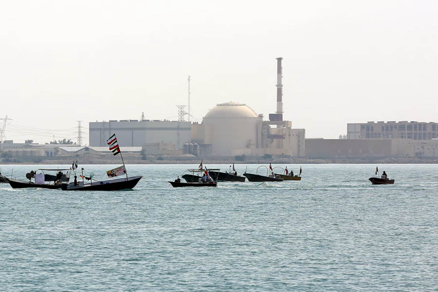 Bushehr nuclear power plant in Iran, central to European concerns over Tehran’s compliance with the 2015 nuclear deal.