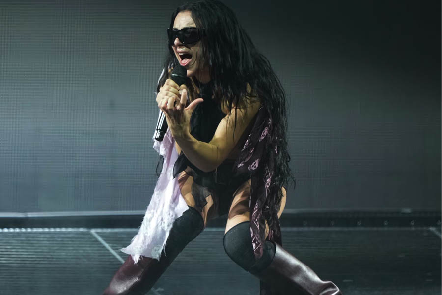 Charli xcx on the Other stage at Glastonbury 2025