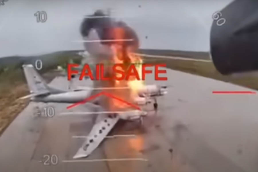 Ukraine releases dramatic FPV footage of drone attack on Russian airbases