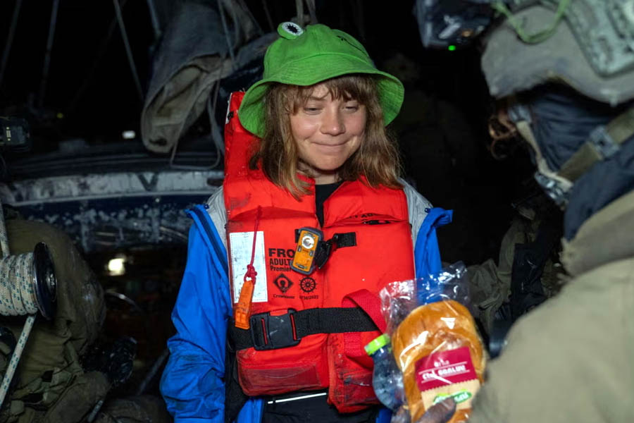 Israeli forces take control of Gaza aid boat carrying Greta Thunberg; British-flagged yacht operated by pro-Palestinian Freedom Flotilla Coalition was making symbolic attempt to deliver aid