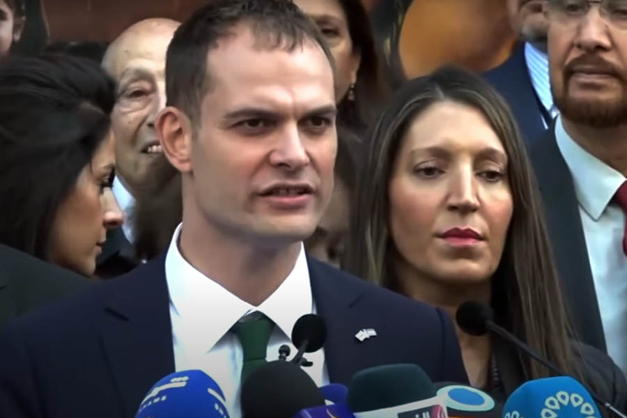Hamish Falconer, British Minister for the Middle East and North Africa, addressing reporters following France’s recognition of Palestine and its proposal for a UN force in Gaza.