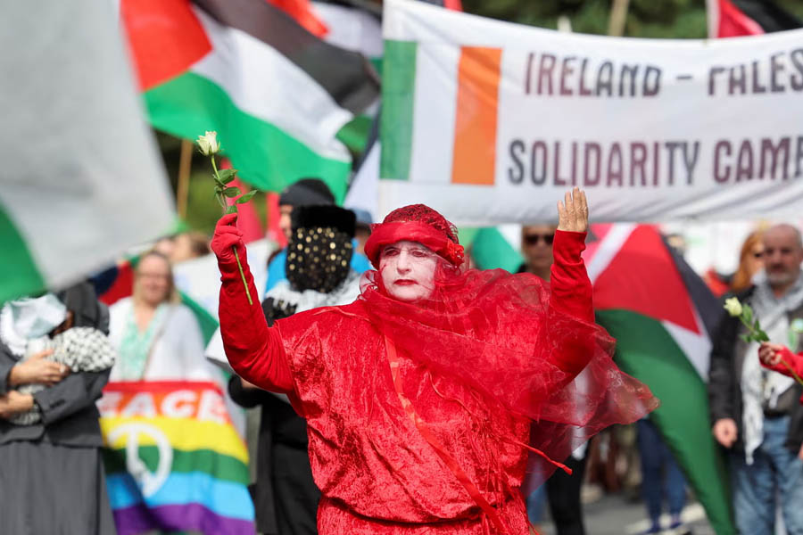 Irish pro-Palestine activists embrace ‘Paddystinian’ term as badge of honour; Believed to have originated as an insult by Israel supporters, neologism is now used to campaign against war in Gaza