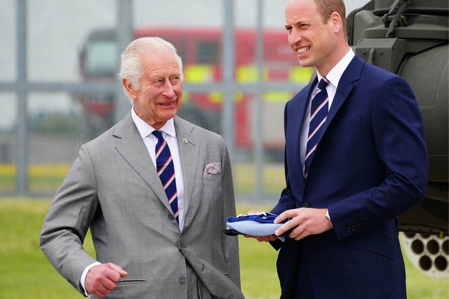 King Charles III and Prince William pictured together as Britain prepares for its first royal US visit since Queen Elizabeth II in 2007