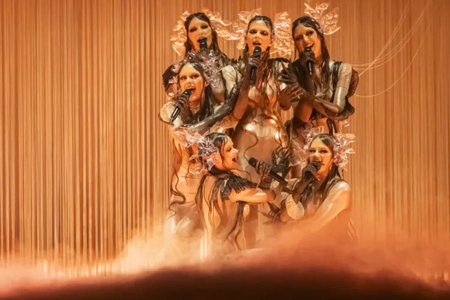 Latvia's Tautumeitas performed beautiful harmonies