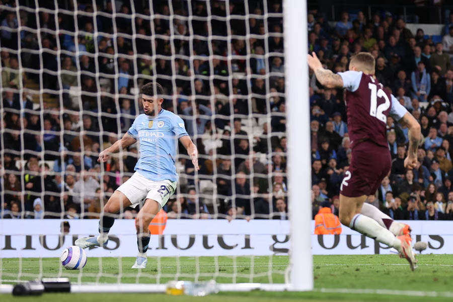Matheus Nunes scored the winner deep into added time as City put some clear blue light between themselves and Villa in the race for Champions League qualification