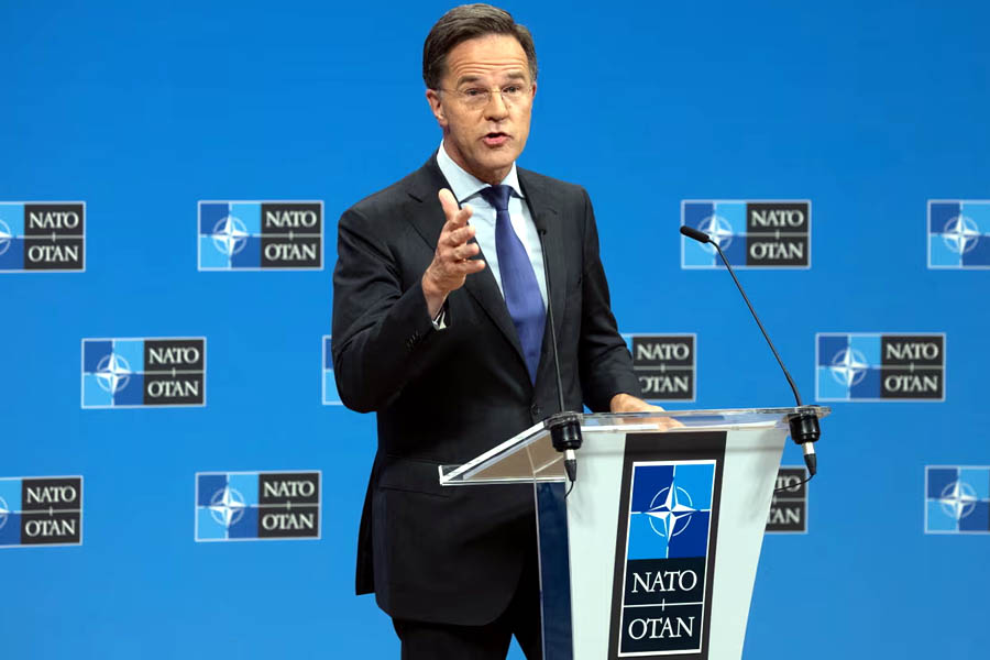 Nato chief calls for 400% increase in air and missile defences to counter Russian threat; Mark Rutte wants large rise in military spending as threat from Russia will remain ‘even when war in Ukraine ends’