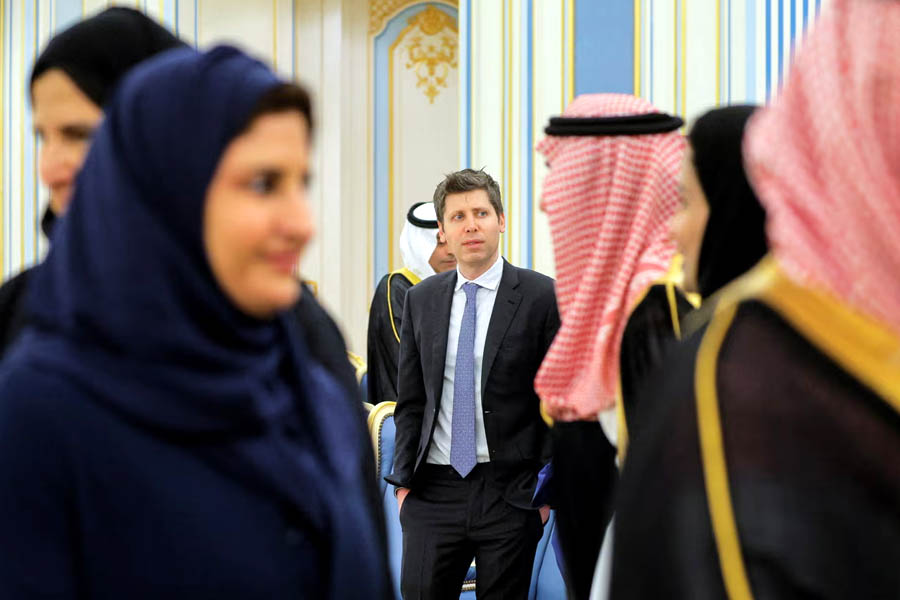 OpenAI CEO Sam Altman was photographed at the Royal Court in Riyadh.