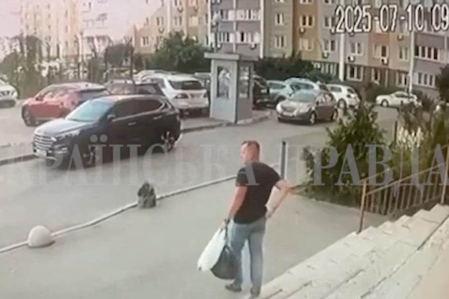 CCTV captures SBU officer Colonel Ivan Voronych descending stairs just moments before his fatal shooting in Kyiv; Ukrainian intelligence later claimed to have ‘liquidated’ the suspected Russian FSB agents behind the assassination.