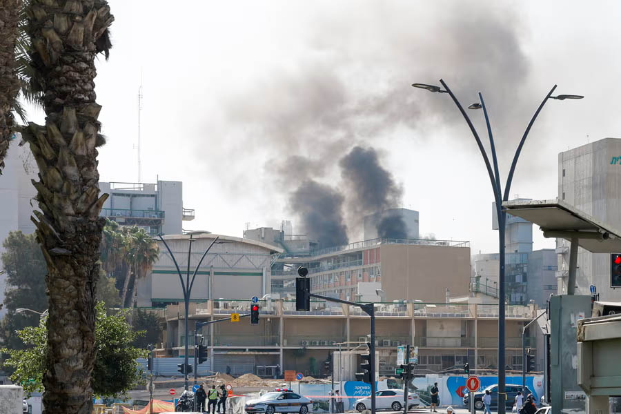 Today Soroka Hospital in Beersheba following an Iranian missile attack