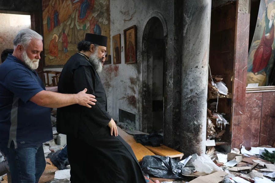 Suicide bombing at the Saint Elias church in Damascus, Syria on 22 June.