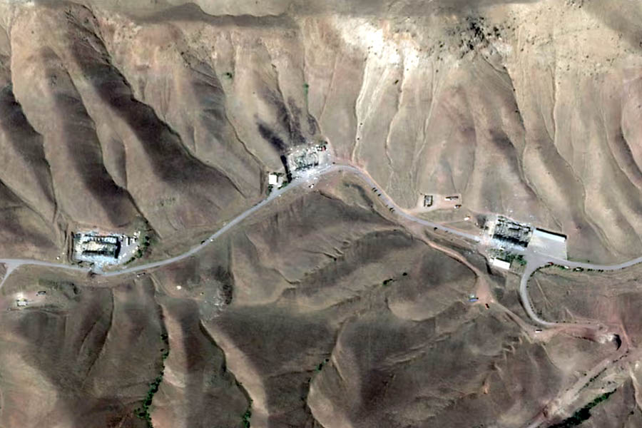 Planet Labs shows the Tabriz north missile base destroyed, checkout buildings