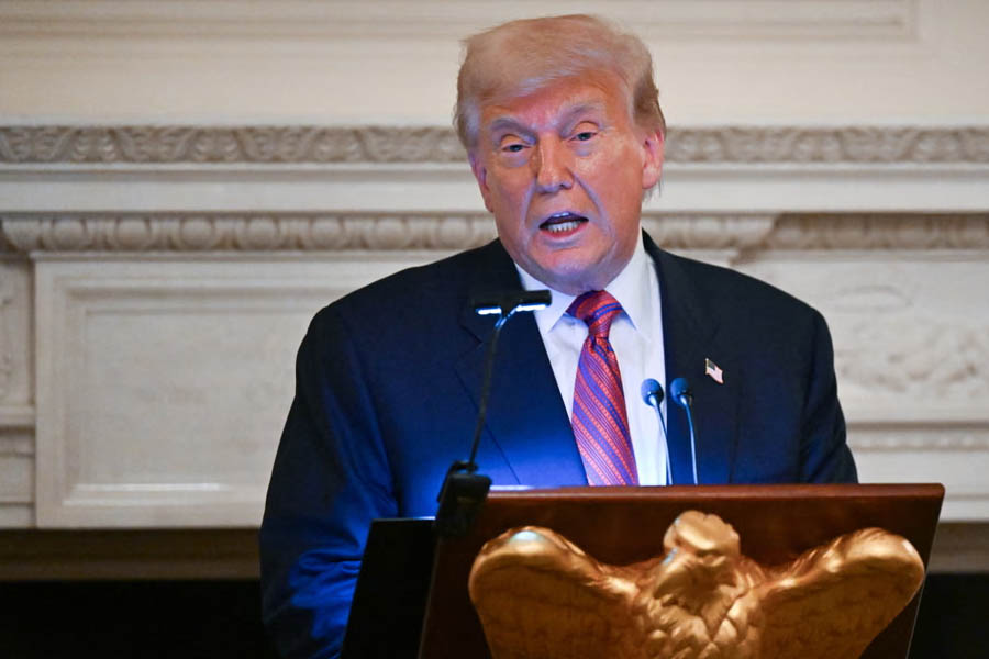 President Trump speaks at a White House dinner with Republican senators, announcing the imminent release of 10 Israeli hostages from Gaza.