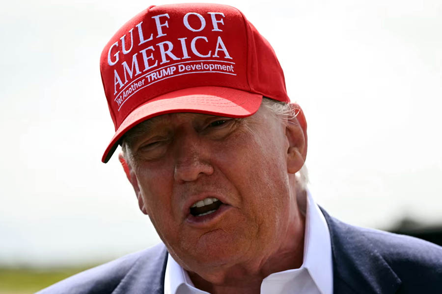 Donald Trump unveils a bold new hat reading “Gulf Of America – Yet another Trump Development” as he announces 30% tariffs on EU and Mexico goods via social media, shaking hopes of a trade deal.