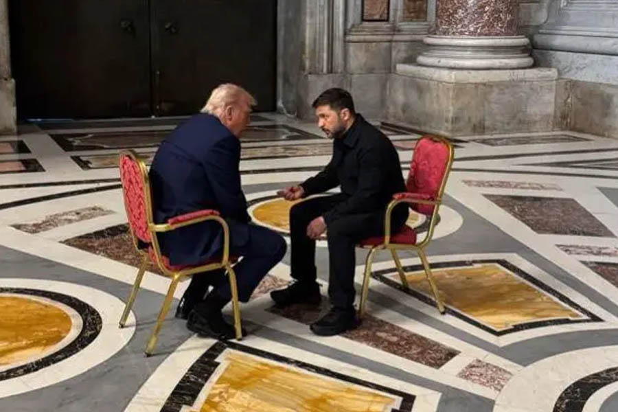 Trump and Zelensky met inside St Peter's Basilica before the funeral of Pope Francis.