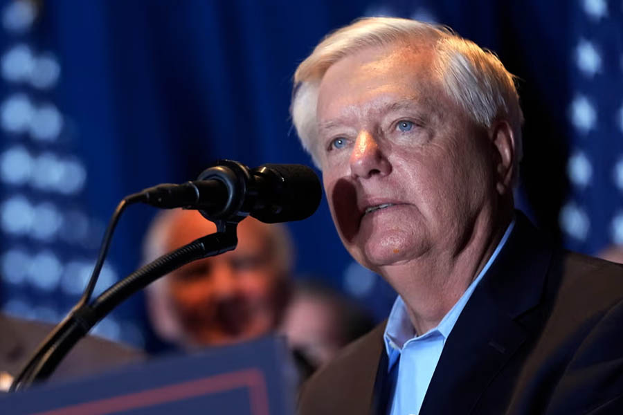 The Republican senator known for sycophancy towards the president is pushing a bill that could reshape Ukraine policy